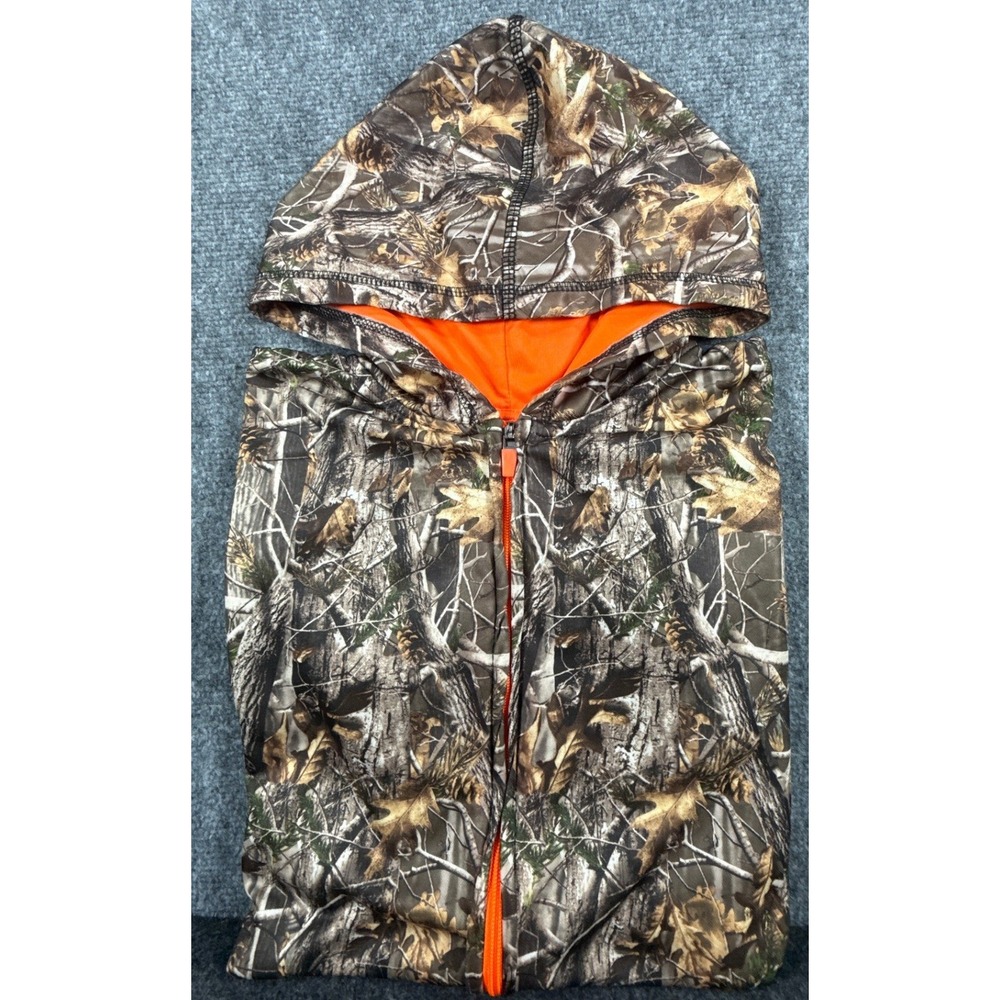 Northpoint Kids Large 14/16 Camo Full Zip Hoodie Orange Lining Forest Camouflage